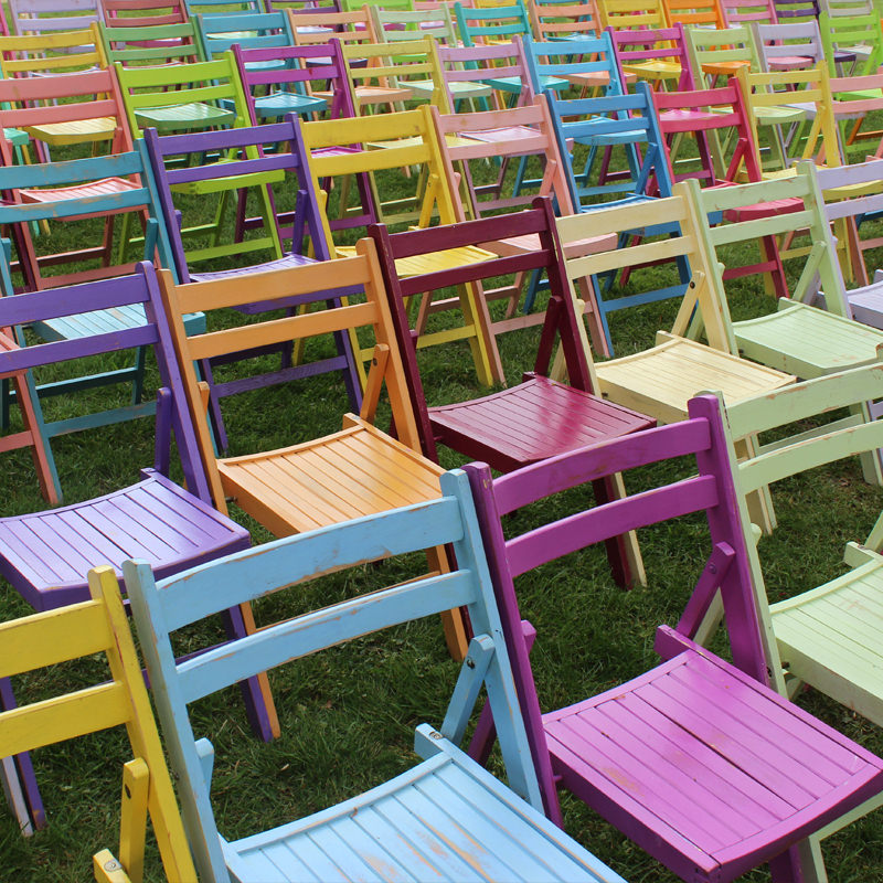 Colourful Wooden Folding Chair